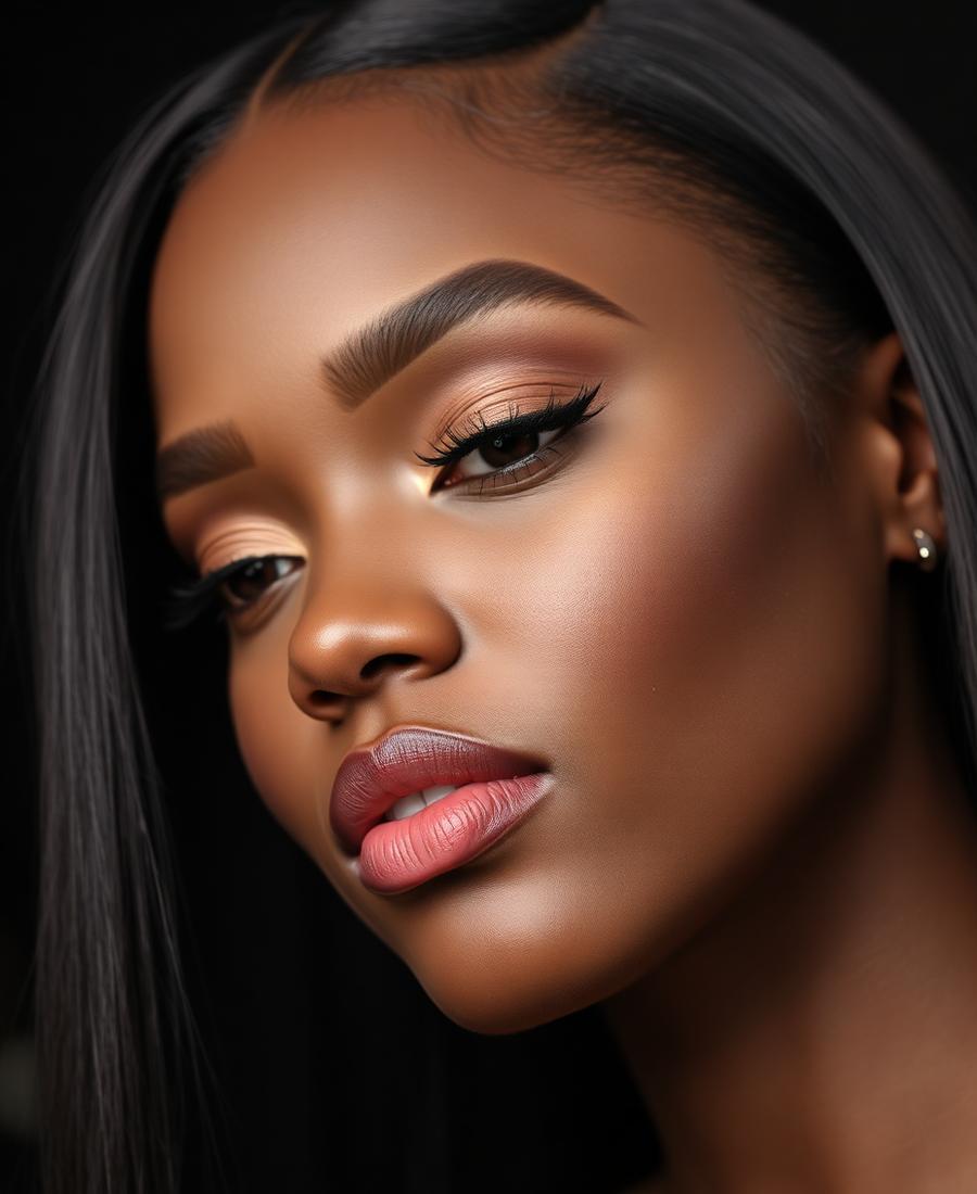 Sleek frontal hair installation with a natural hairline